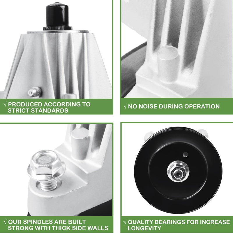 AEagle 46"" Mower Deck Rebuild Kit Spindle Pulley Idler Belt 918-04636 918-04636A 918-04865 918-04865A 618-04636 618-04636A 618-04865 618-04865A for Cub Cadet MTD Troy Bilt Craftsman LTX1045 LTX1046 - Image 4